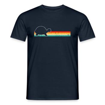 Turtle Retro - Men's T-Shirt - navy - Front - AI Model Male 178 light (178cm)