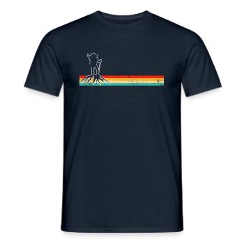 Bergsteigen Retro - Männer T-Shirt - Navy - Vorne - AI Model Male 178 light (178cm)