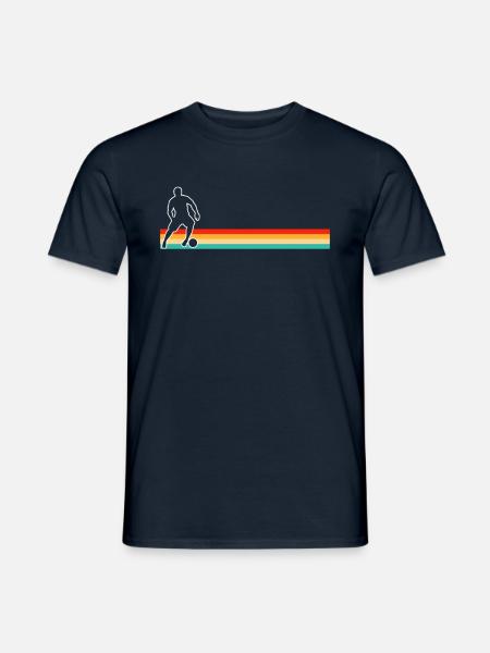 Fußball Fußballer Retro - Männer T-Shirt - Navy