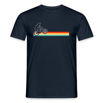 Mountain Bike Retro - Men's T-Shirt - navy - Front - AI Model Male 178 light (178cm)