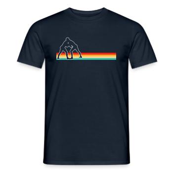 Lutte Rétro - T-shirt homme - marine - Devant - AI Model Male 178 light (178cm)