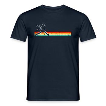 Parkour Retro - Männer T-Shirt - Navy - Vorne - AI Model Male 178 light (178cm)