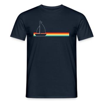Voile Rétro - T-shirt homme - marine - Devant - AI Model Male 178 light (178cm)