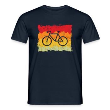 Vélo Rétro - T-shirt homme - marine - Devant - AI Model Male 178 light (178cm)