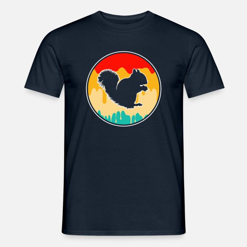 Eichhörnchen Retro - Männer T-Shirt - Navy
