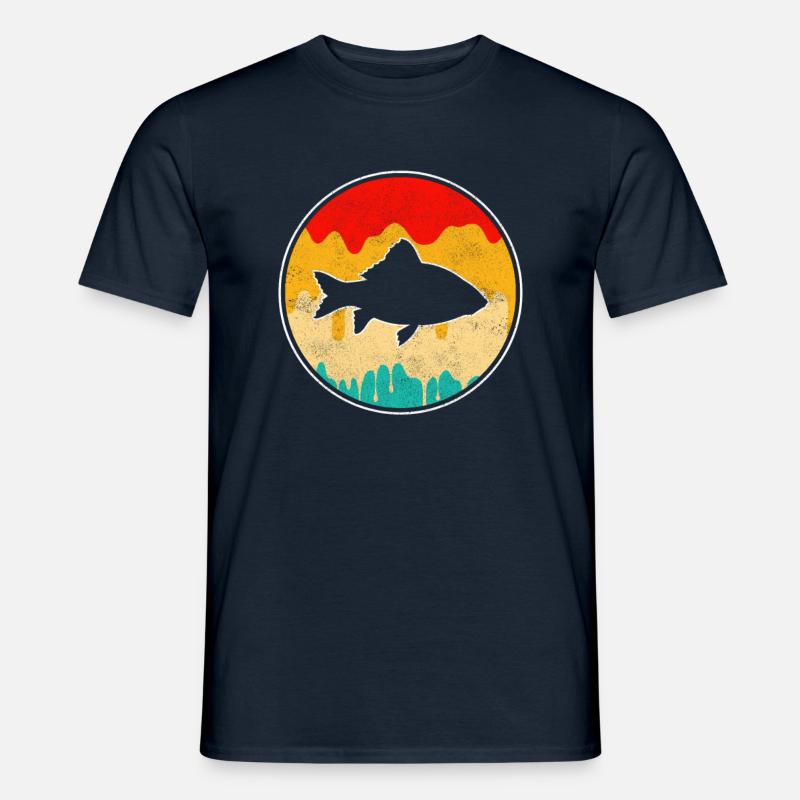 Fisch Retro - Männer T-Shirt - Navy