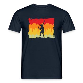 Tennis Rétro - T-shirt homme - marine - Devant - AI Model Male 178 light (178cm)
