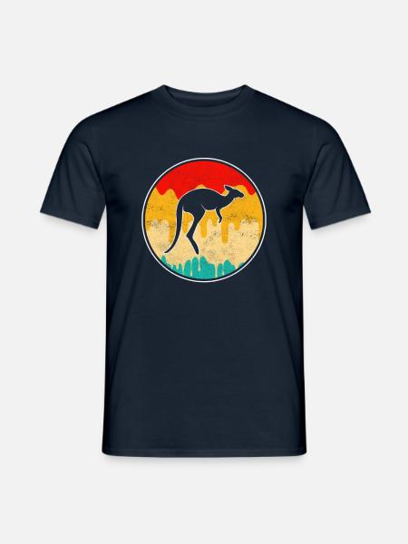 Känguru Retro - Männer T-Shirt - Navy