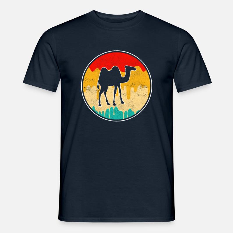 Dromedar Kamel Retro - Männer T-Shirt - Navy