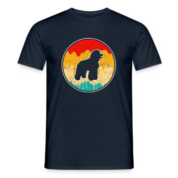 Caniche Rétro - T-shirt homme - marine - Devant - AI Model Male 178 light (178cm)