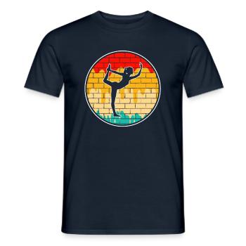 Yoga Meditation Retro - Men's T-Shirt - navy - Front - AI Model Male 178 light (178cm)