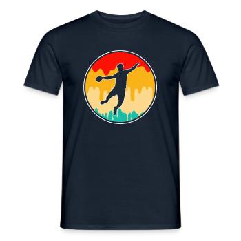 Handball Retro - Men's T-Shirt - navy - Front - AI Model Male 178 light (178cm)