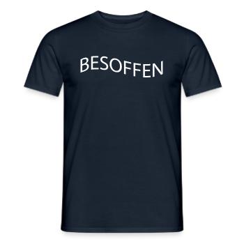 Mallorca Saufen Schriftzug - Männer T-Shirt - Navy - Vorne - AI Model Male 178 light (178cm)