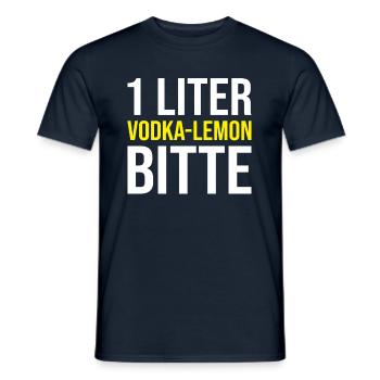Mallorca Vodka Lemon Spruch - Männer T-Shirt - Navy - Vorne - AI Model Male 178 light (178cm)