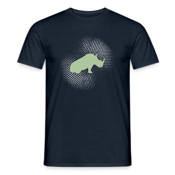 Rhinoceros - Men's T-Shirt - navy - Front - AI Model Male 178 light (178cm)