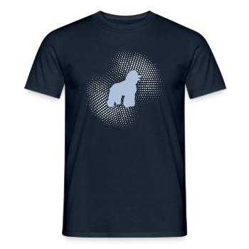 Caniche - T-shirt homme - marine - Devant - AI Model Male 178 light (178cm)