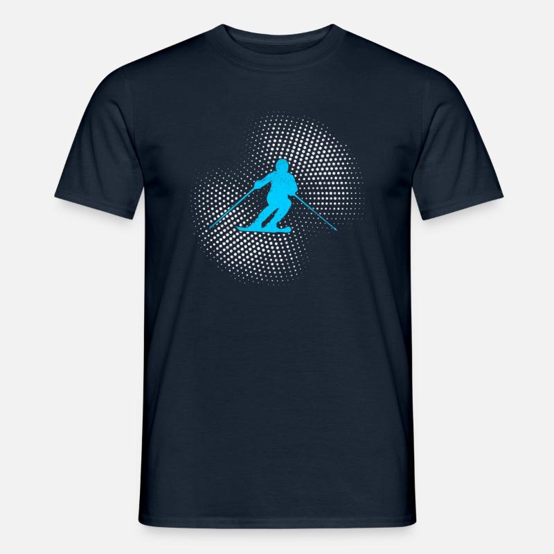 ski - Männer T-Shirt - Navy
