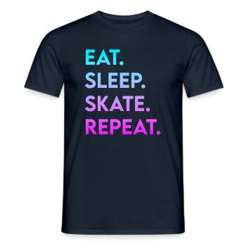 manger le sommeil skate répéter - T-shirt homme - marine - Devant - AI Model Male 178 light (178cm)