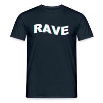 Rave Raver - T-shirt homme - marine - Devant - AI Model Male 178 light (178cm)