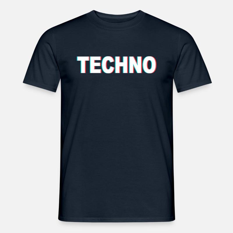 Techno - Männer T-Shirt - Navy