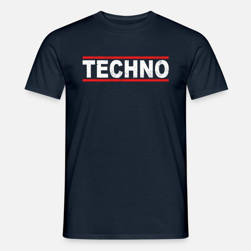 Techno - Männer T-Shirt - Navy