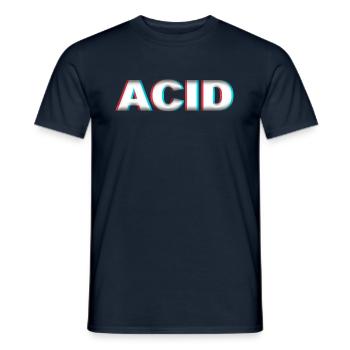 Techno Acide - T-shirt homme - marine - Devant - AI Model Male 178 light (178cm)