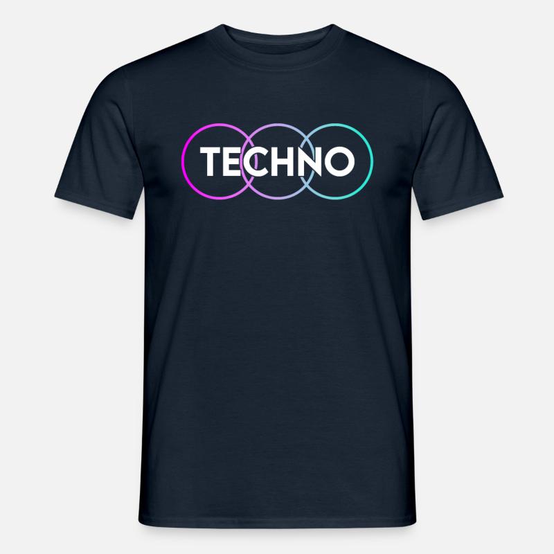 Techno - Männer T-Shirt - Navy