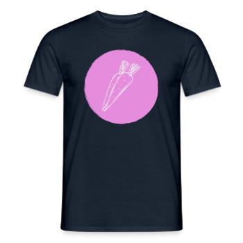 Karotte - Männer T-Shirt - Navy - Vorne - AI Model Male 178 light (178cm)