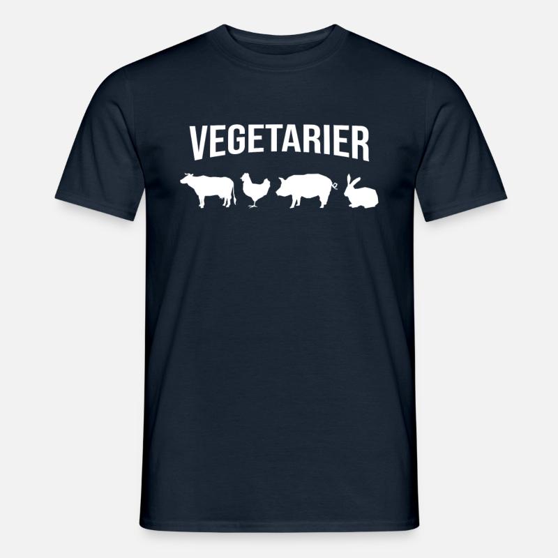 Vegetarier - Männer T-Shirt - Navy