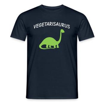 Vegetarier Dinosaurier - Männer T-Shirt - Navy - Vorne - AI Model Male 178 light (178cm)