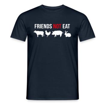 Vegetarian Vegan Saying - Men's T-Shirt - navy - Front - AI Model Male 178 light (178cm)