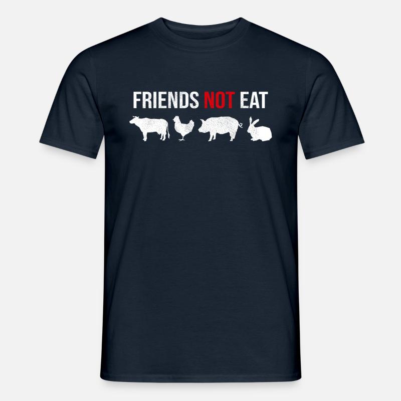 Vegetarier Veganer Spruch - Männer T-Shirt - Navy