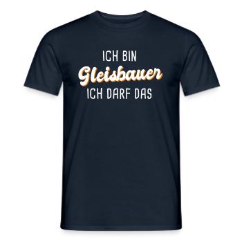 Gleisbauer - Männer T-Shirt - Navy - Vorne - AI Model Male 178 light (178cm)