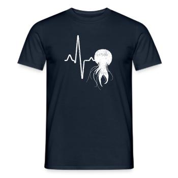 Battements de cœur de méduse - T-shirt homme - marine - Devant - AI Model Male 178 light (178cm)