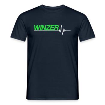 Winzer Herzschlag - Männer T-Shirt - Navy - Vorne - AI Model Male 178 light (178cm)