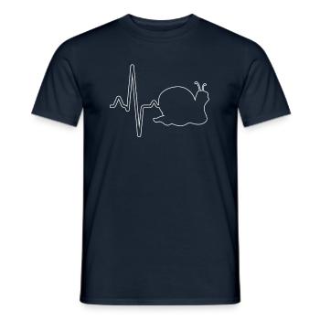 Snail Heartbeat - Men's T-Shirt - navy - Front - AI Model Male 178 light (178cm)