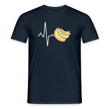 Banana Heartbeat - T-shirt homme - marine - Devant - AI Model Male 178 light (178cm)