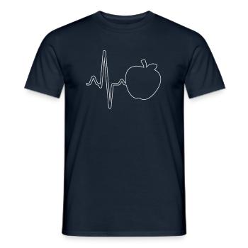 Apple Heartbeat - T-shirt homme - marine - Devant - AI Model Male 178 light (178cm)
