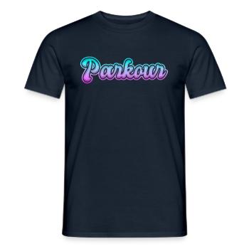 Parkour - Men's T-Shirt - navy - Front - AI Model Male 178 light (178cm)