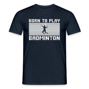 badminton - Men's T-Shirt - navy - Front - AI Model Male 178 light (178cm)