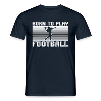 football rugby - Men's T-Shirt - navy - Front - AI Model Male 178 light (178cm)