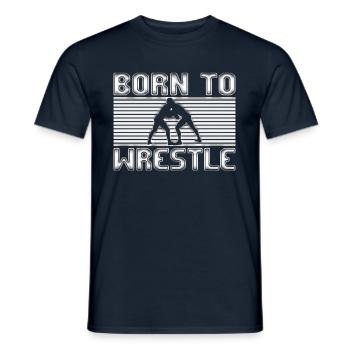 wrestling wrestling - Men's T-Shirt - navy - Front - AI Model Male 178 light (178cm)