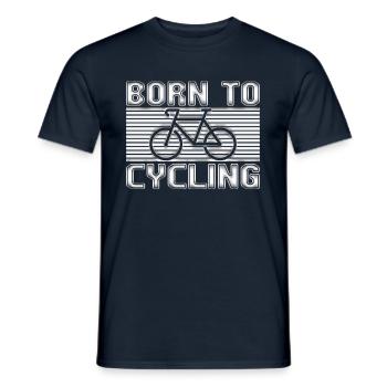Vélo - T-shirt homme - marine - Devant - AI Model Male 178 light (178cm)