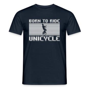 Unicycling - Men's T-Shirt - navy - Front - AI Model Male 178 light (178cm)