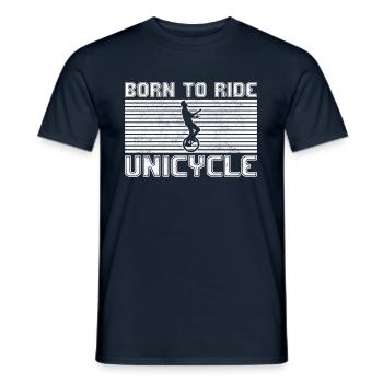 Unicycling - Men's T-Shirt - navy - Front - AI Model Male 178 light (178cm)