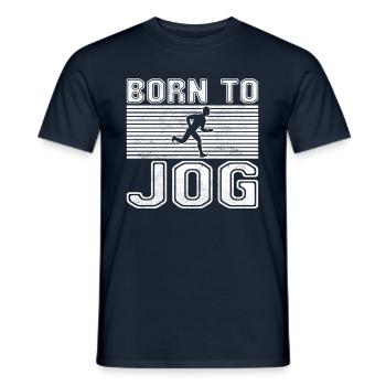 Jogging Running - Men's T-Shirt - navy - Front - AI Model Male 178 light (178cm)