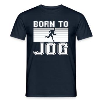 Jogging Running Saying - Men's T-Shirt - navy - Front - AI Model Male 178 light (178cm)