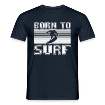 Surfen - Männer T-Shirt - Navy - Vorne - AI Model Male 178 light (178cm)