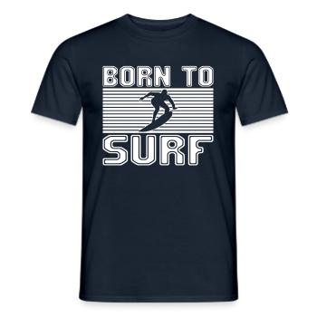 Surfen - Männer T-Shirt - Navy - Vorne - AI Model Male 178 light (178cm)