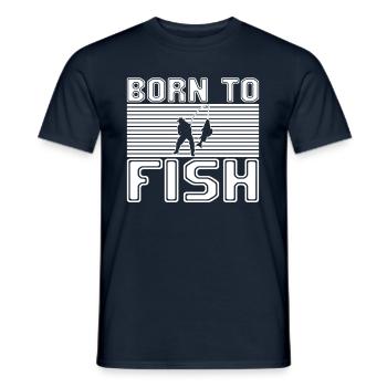 Pêche - T-shirt homme - marine - Devant - AI Model Male 178 light (178cm)